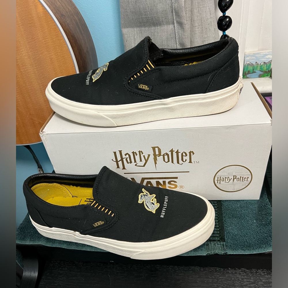 Harry Potter Hufflepuff Slip On Vans